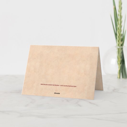 Zuidwest-Chili Krans Rustiek Rood Raam Kerstmis Kaart (Achterkant)