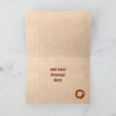 Zuidwest-Chili Krans Rustiek Rood Raam Kerstmis Kaart (Binnen)