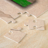 Zuidwest Chili Krans Verweerd Groen Houten Venster Legpuzzel (Zijkant)