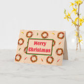 Zuidwest Chili kransen kerst Kaart (Gele Bloem)