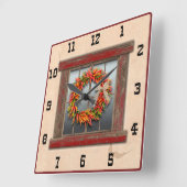 Zuidwest-Chili met Westerne nummers van het rode v Vierkante Klok (Hoek)