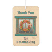 Zuidwest Chili Ristra Krans Blauw Venster Custom Luchtverfrisser (Voorkant)