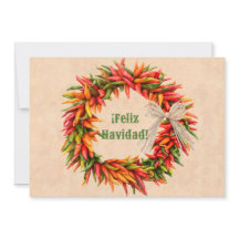 Zuidwest Chili Ristra krans Flat Feliz Navidad