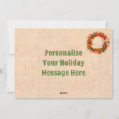 Zuidwest Chili Ristra krans Flat Feliz Navidad Feestdagenkaart (Achterkant)