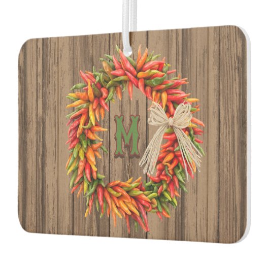 Zuidwest Chili Ristra Krans Gepersonaliseerd Initi Luchtverfrisser (Links)