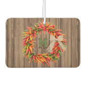 Zuidwest Chili Ristra Krans Gepersonaliseerd Initi Luchtverfrisser (Voorkant)