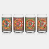 Zuidwest Chili Ristra Krans Kan Glas Set (Voorkant)