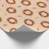 Zuidwest Chili Ristra Wreath on Adobe Wall Cadeaupapier (Hoek)