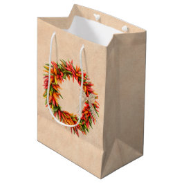 Zuidwest Chili Ristra Wreath on Adobe Wall Medium Cadeauzakje
