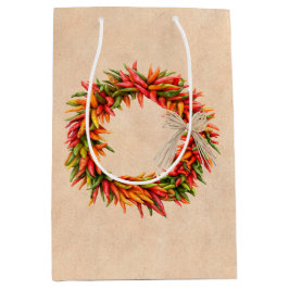 Zuidwest Chili Ristra Wreath on Adobe Wall Medium Cadeauzakje