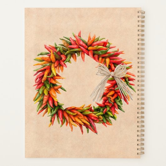 Zuidwest Chili Ristra Wreath on Adobe Wall Planner (Achterkant)