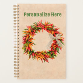 Zuidwest Chili Ristra Wreath on Adobe Wall Planner