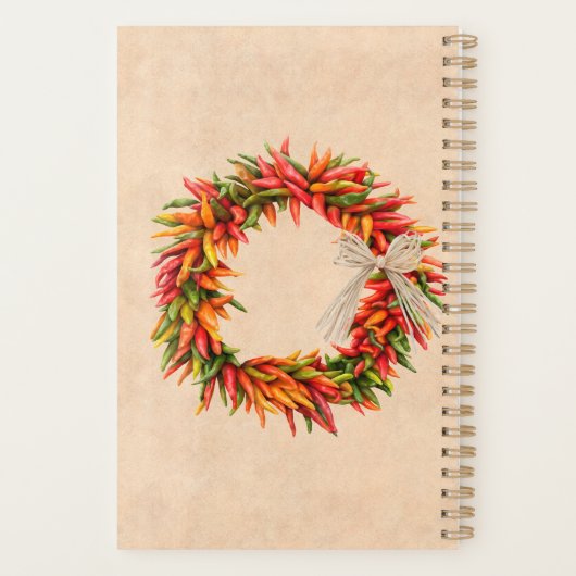 Zuidwest Chili Ristra Wreath on Adobe Wall Planner (Achterkant)
