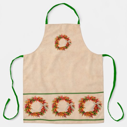 Zuidwest Chili Ristra Wreath on Adobe Wall Schort (Voorkant)