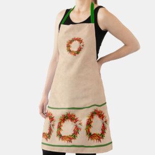 Zuidwest Chili Ristra Wreath on Adobe Wall Schort