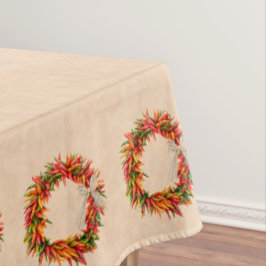 Zuidwest Chili Ristra Wreath on Adobe Wall Tafelkleed
