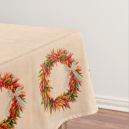 Zuidwest Chili Ristra Wreath on Adobe Wall Tafelkleed