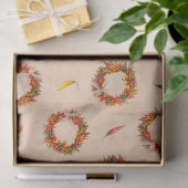 Zuidwest Chili Ristra Wreath on Adobe Wall Tissuepapier (Geschenk)