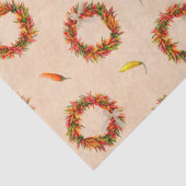 Zuidwest Chili Ristra Wreath on Adobe Wall Tissuepapier (Detail)