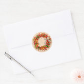 Zuidwest Chili Ristra Wreath Vakantie Kerstmis Ronde Sticker (Envelop)