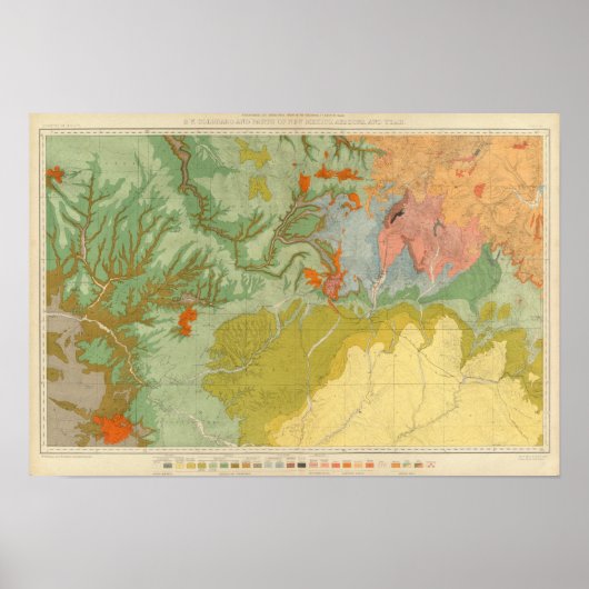 Zuidwest Colorado en delen van New Mexico Poster (Voorkant)