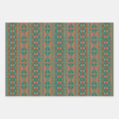 Zuidwest Copper Blauwgroen Javelina geometrisch pa Inpakpapier Vel (Voorkant)