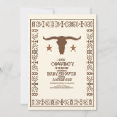 Zuidwest Country Ranch Western Baby shower Kaart (Voorkant)