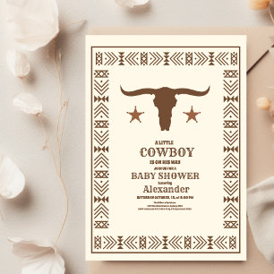Zuidwest Country Ranch Western Baby shower Kaart