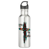 Zuidwest Cross Roestvrij Steel Water Bottle Waterfles (Voorkant)