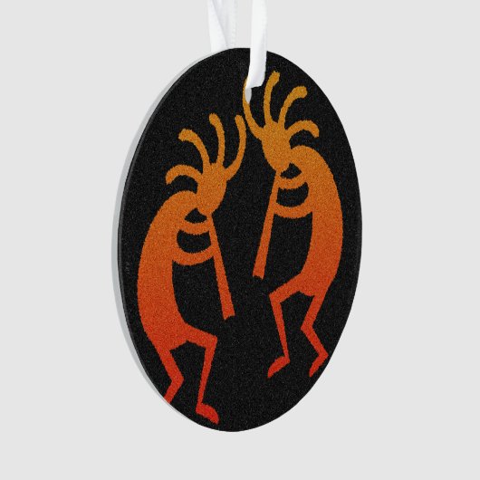 Zuidwest Dancing Kokopelli Kerstvakantie Ornament (voorkant)
