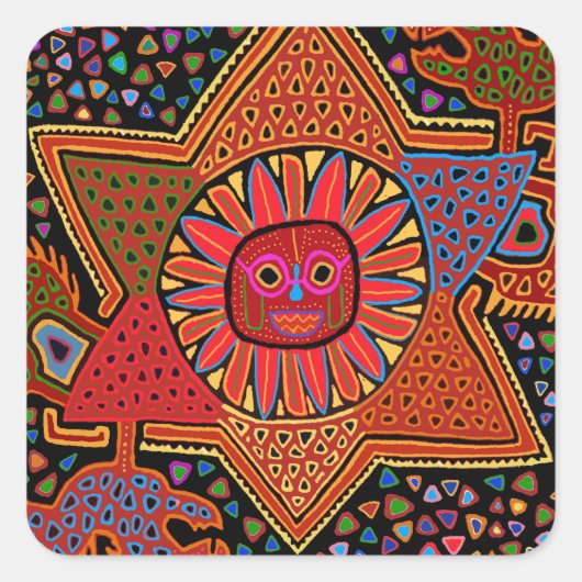 Zuidwest Del Sol Vierkante Sticker (Voorkant)