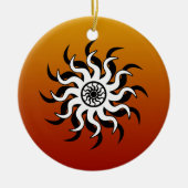 Zuidwest Design Tribal Sun Keramisch Ornament (Voorkant)