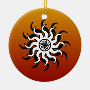 Zuidwest Design Tribal Sun Keramisch Ornament