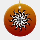 Zuidwest Design Tribal Sun Keramisch Ornament (Achterkant)