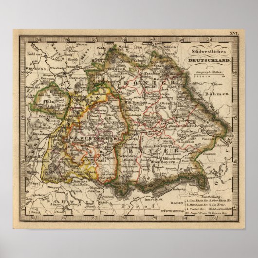 Zuidwest-Duitsland Poster (Voorkant)