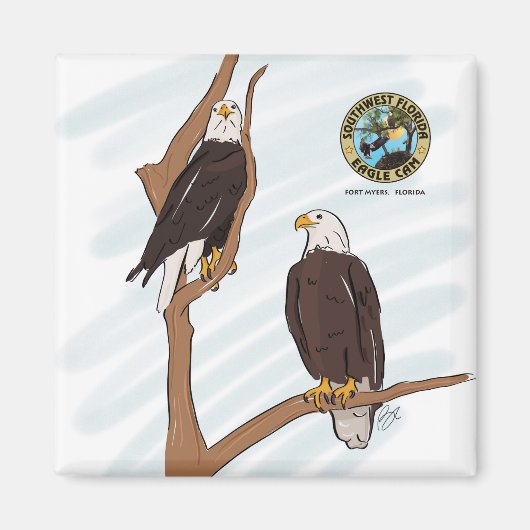 Zuidwest Florida Eagle Cam Magnet (Voorkant)
