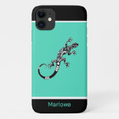 Zuidwest-Gecko Zee Green en Black Case-Mate iPhone Case (Achterkant)