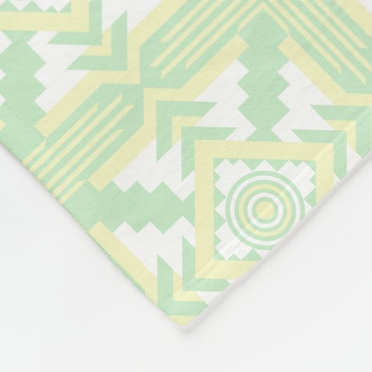 Zuidwest Geïnspireerd geel groen wit Fleece Deken (Hoek)