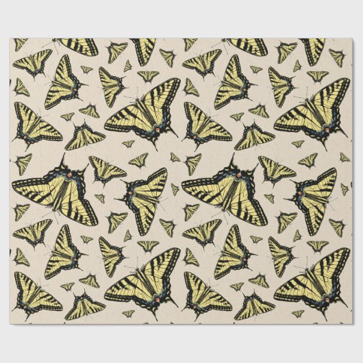 Zuidwest-gele kanonstaart cadeaupapier (Vlak)