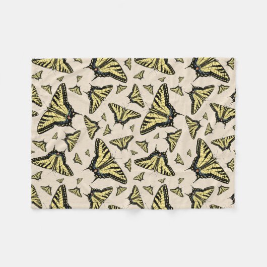 Zuidwest-gele kanonstaart fleece deken (Voorkant (Horizontaal))