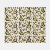 Zuidwest-gele kanonstaart fleece deken (Voorkant (Horizontaal))