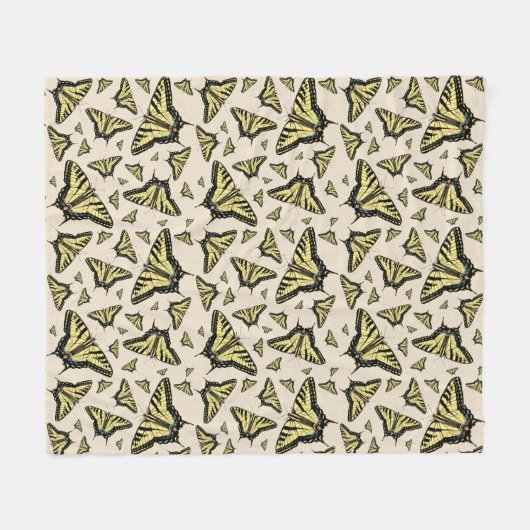 Zuidwest-gele kanonstaart fleece deken (Voorkant (Horizontaal))