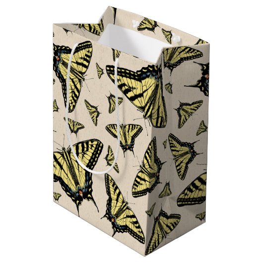 Zuidwest-gele kanonstaart medium cadeauzakje (Achterkant Gekanteld)