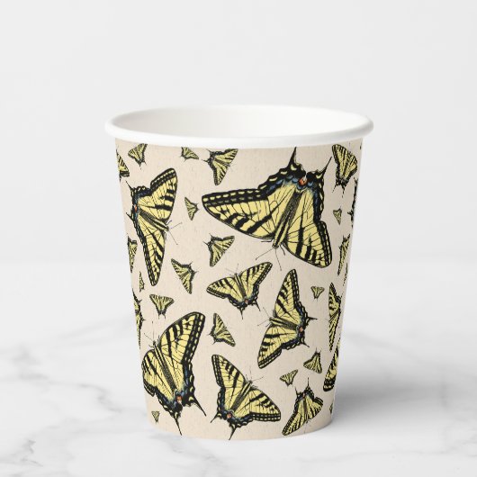 Zuidwest-gele kanonstaart papieren bekers (Achterkant)