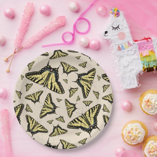 Zuidwest-gele kanonstaart papieren bordje (Feest)