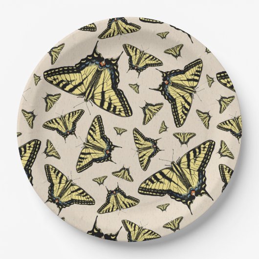 Zuidwest-gele kanonstaart papieren bordje (Voorkant)