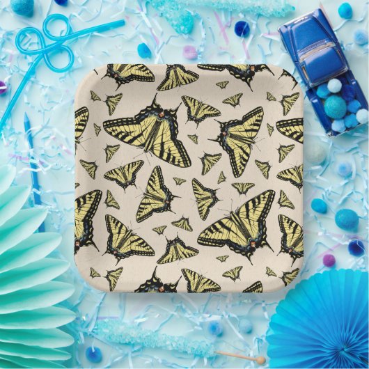 Zuidwest-gele kanonstaart papieren bordje (Feest)