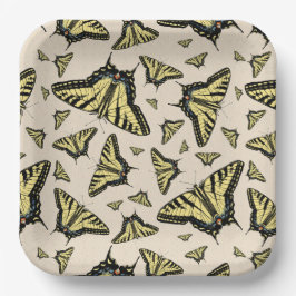 Zuidwest-gele kanonstaart papieren bordje