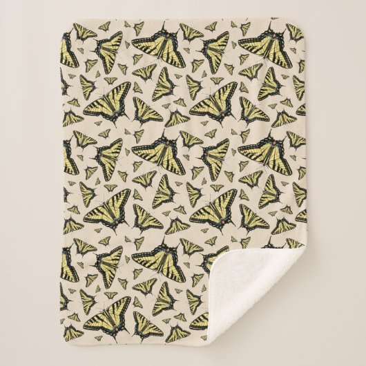 Zuidwest-gele kanonstaart sherpa deken (Voorkant)