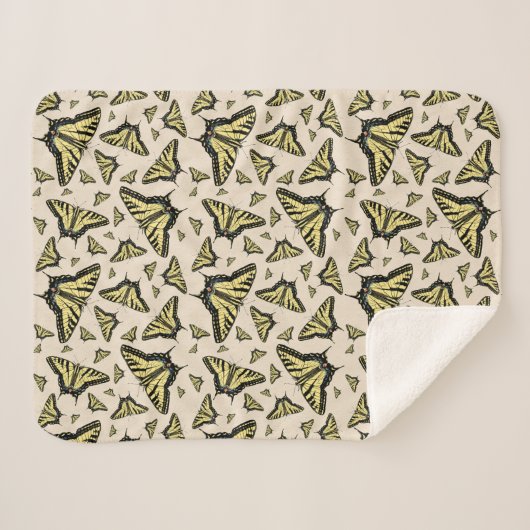 Zuidwest-gele kanonstaart sherpa deken (Voorkant (horizontaal))